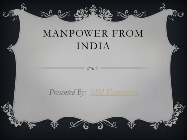 MM Enterprises Manpower from India