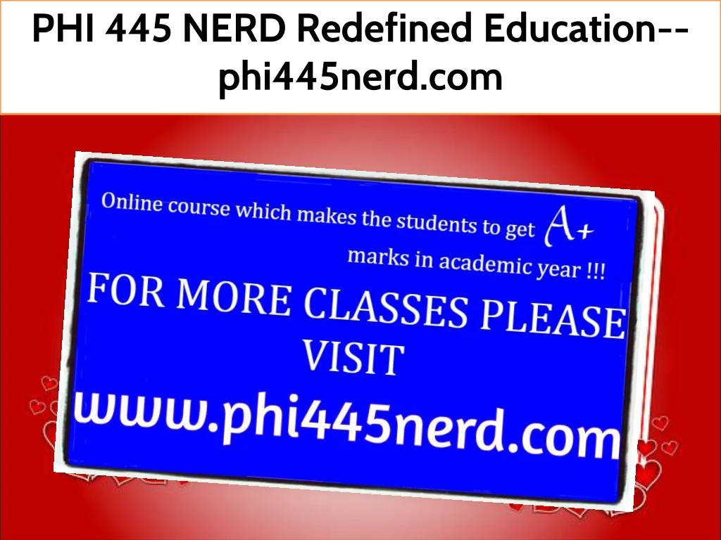 phi 445 nerd redefined education phi445nerd com
