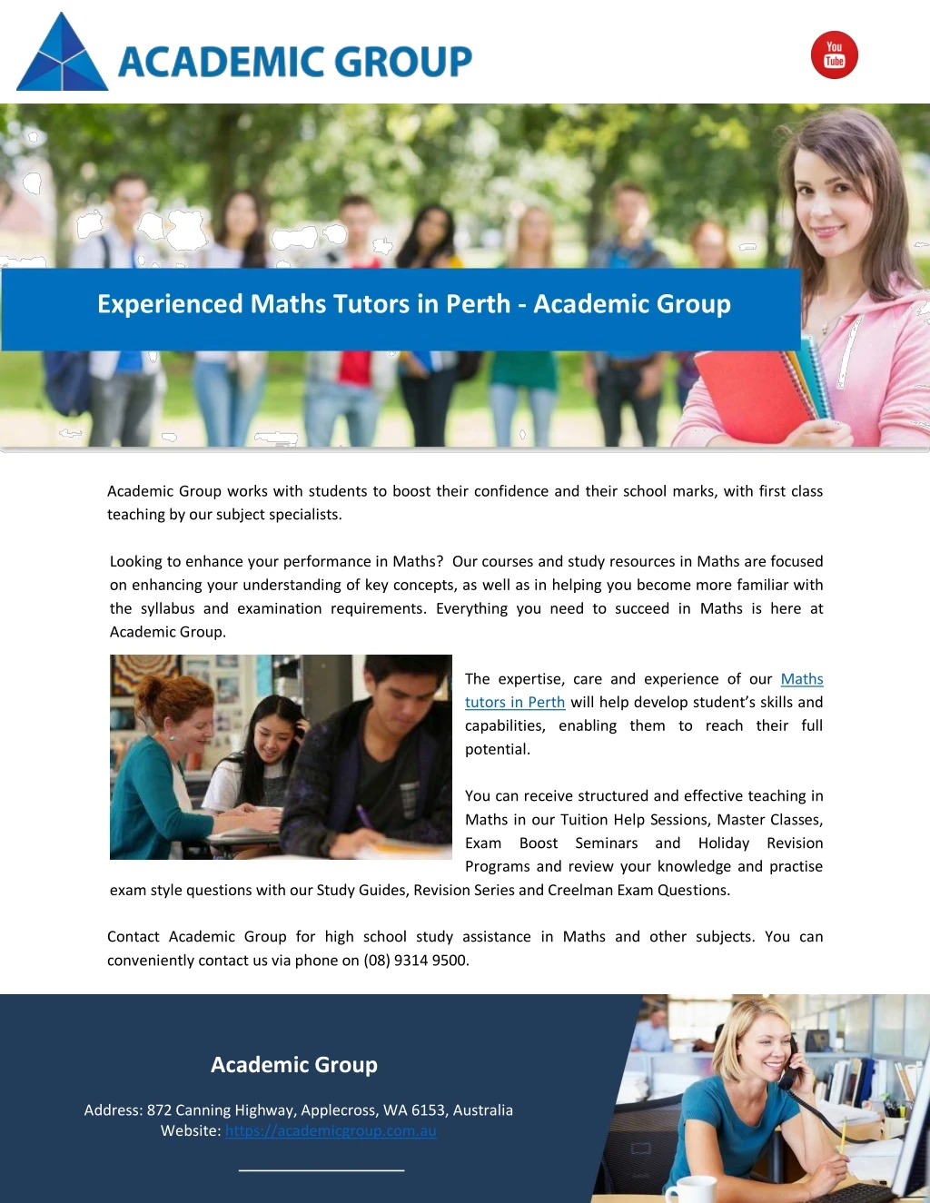 experienced maths tutors in perth academic group