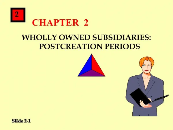 WHOLLY OWNED SUBSIDIARIES: POSTCREATION PERIODS