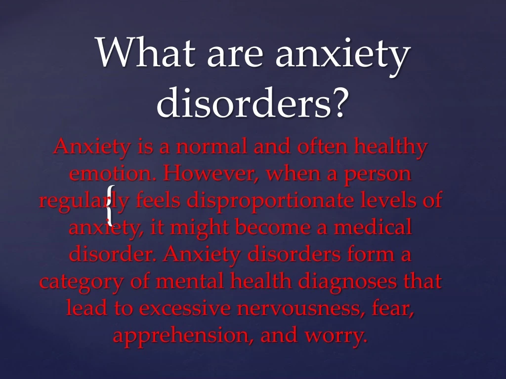 what are anxiety disorders