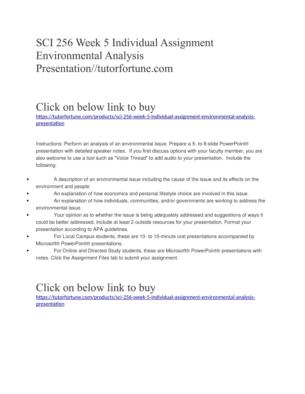 sci 256 week 5 individual assignment