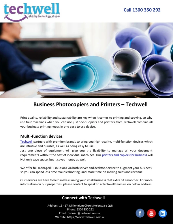 Business Photocopiers and Printers – Techwell