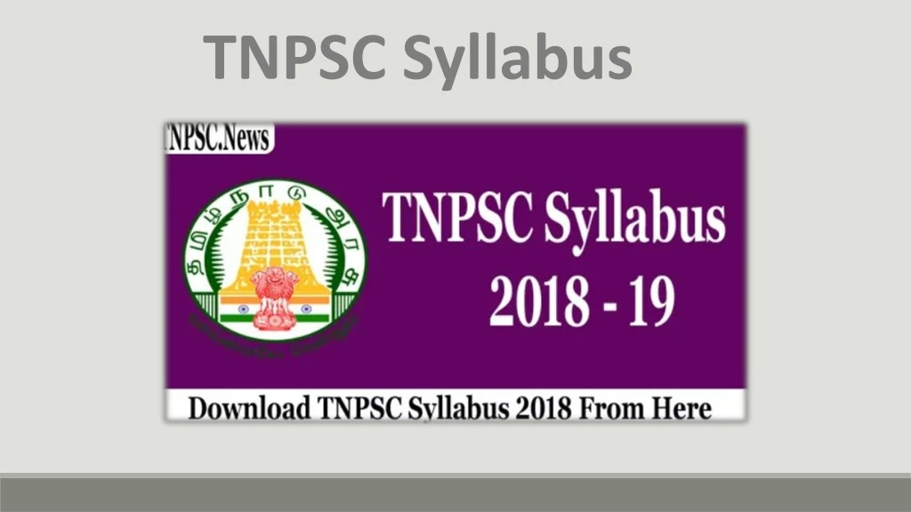 tnpsc syllabus