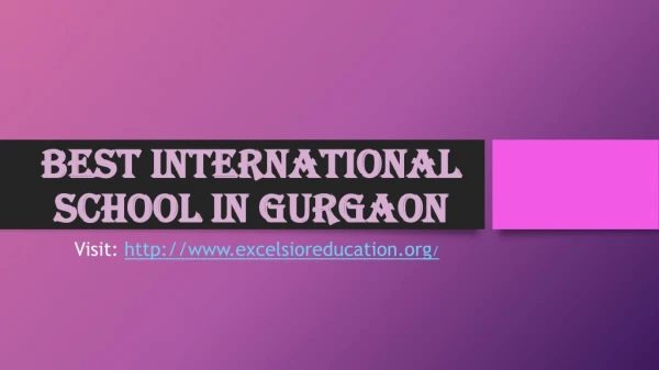 Best international school in Gurgaon