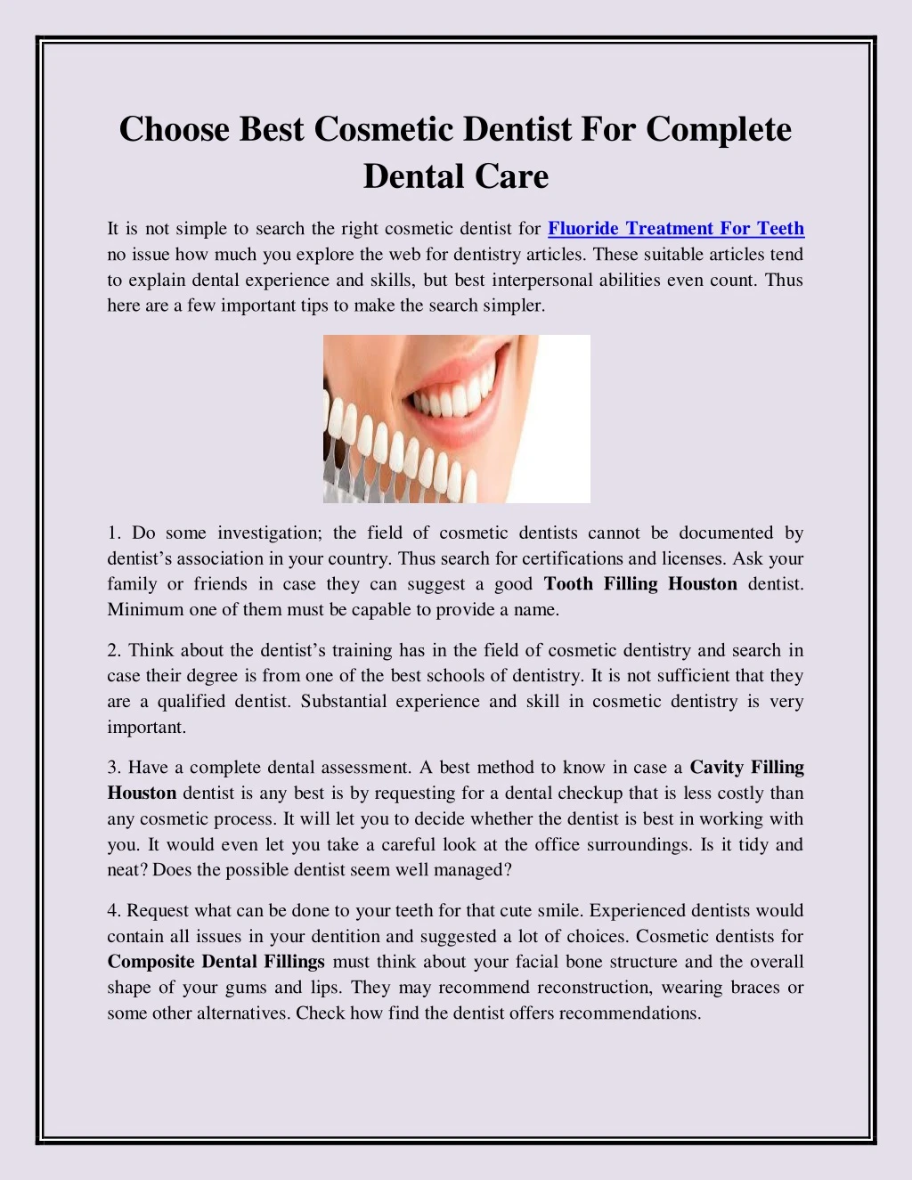 choose best cosmetic dentist for complete dental