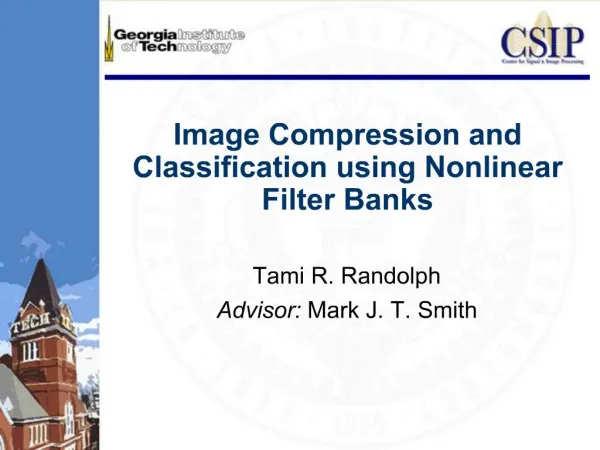 Image Compression and Classification using Nonlinear Filter Banks