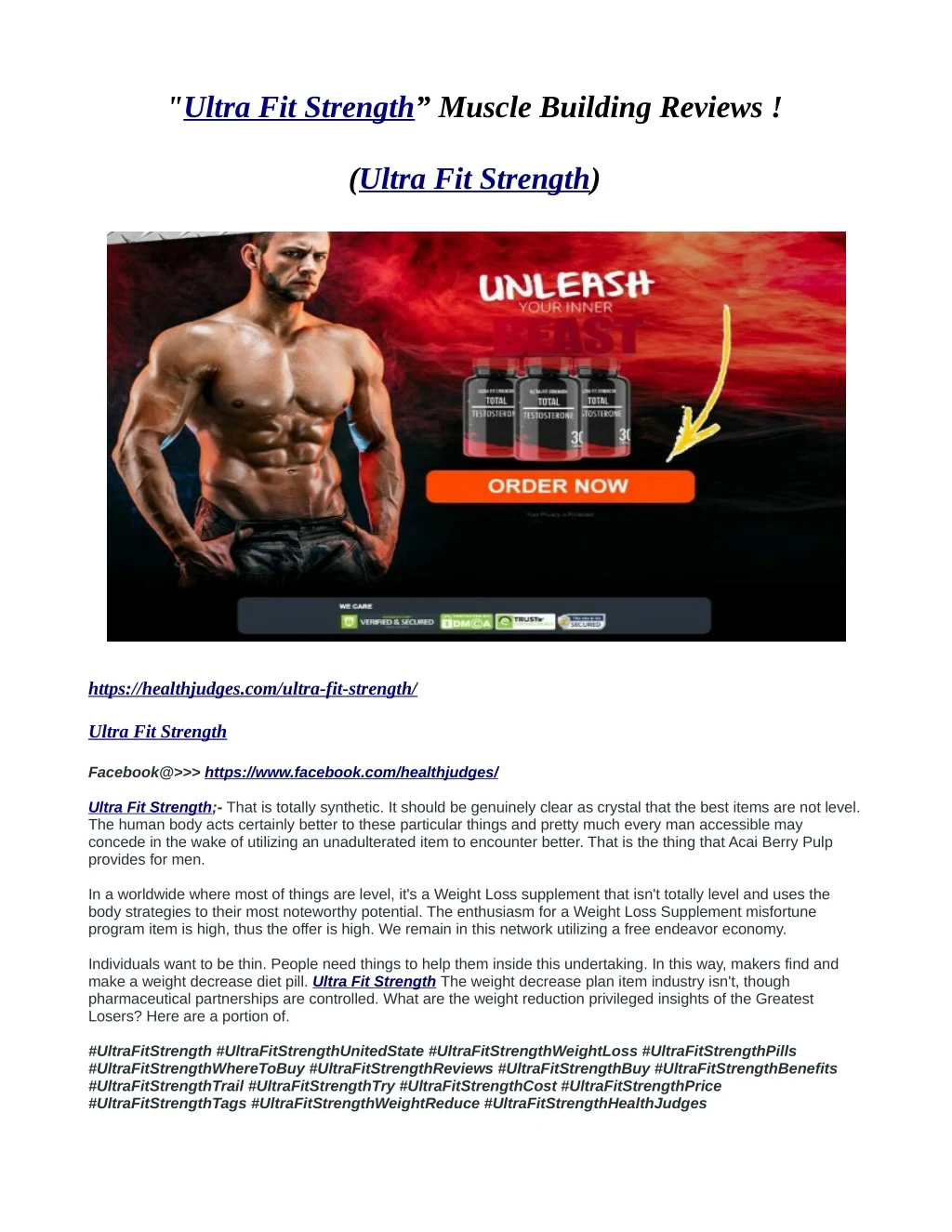 ultra fit strength muscle building reviews