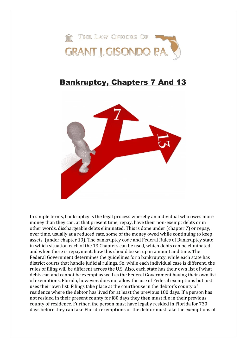 bankruptcy chapters 7 and 13