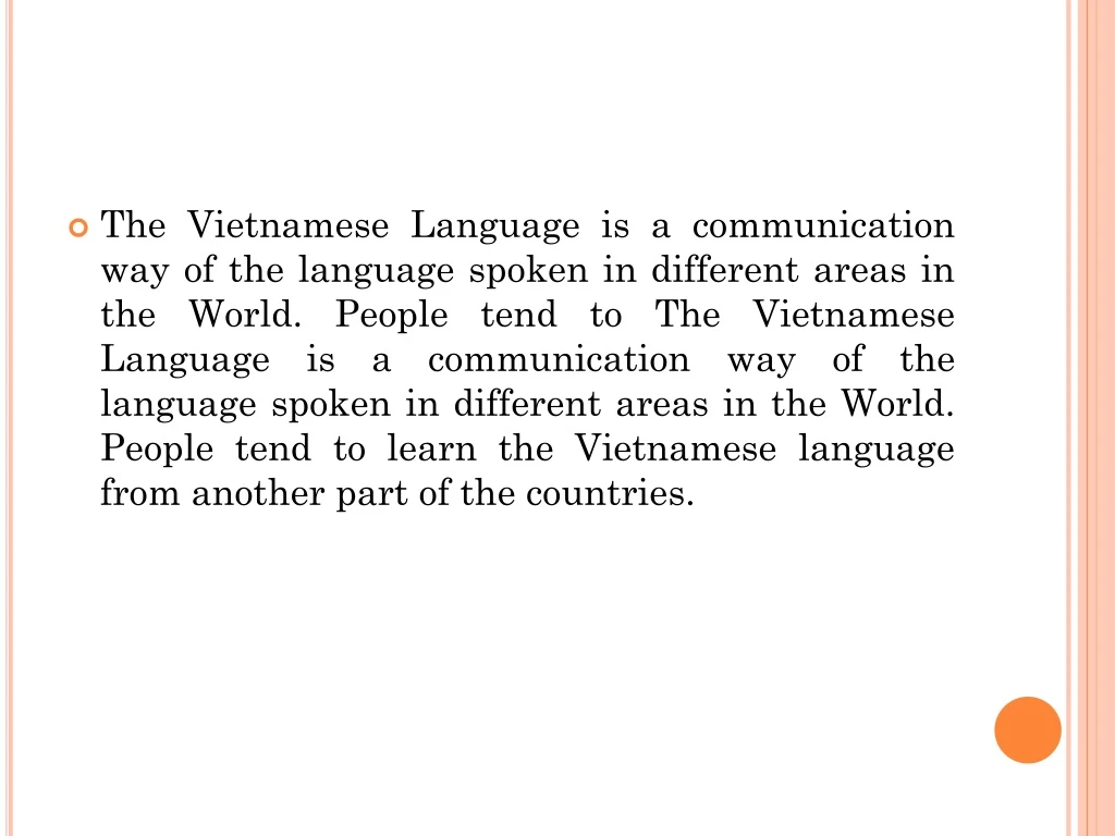 the vietnamese language is a communication