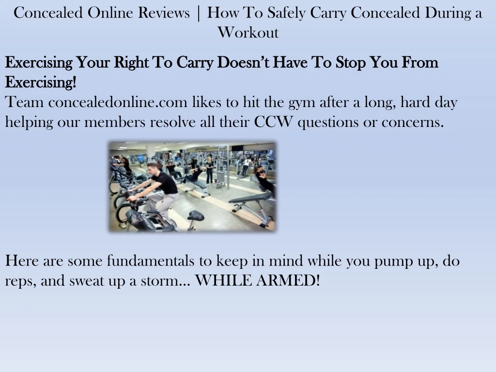 concealed online reviews how to safely carry