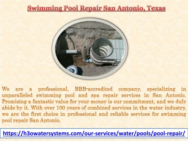 Swimming Pool Repair San Antonio, Texas