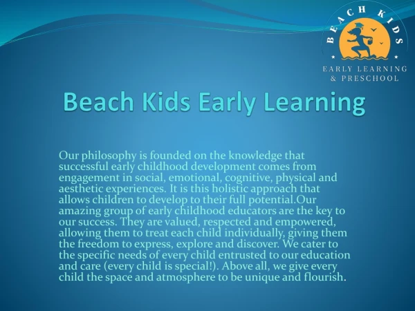 Affordable Daycare-Beach Kids Early Learning