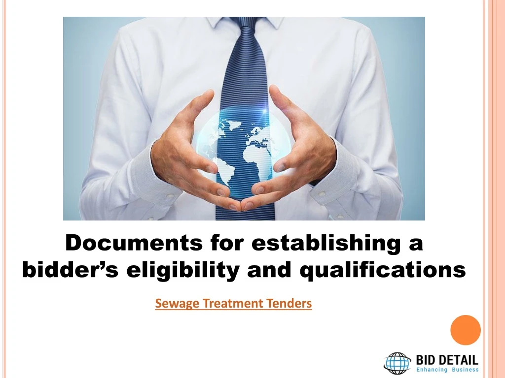 documents for establishing a bidder s eligibility