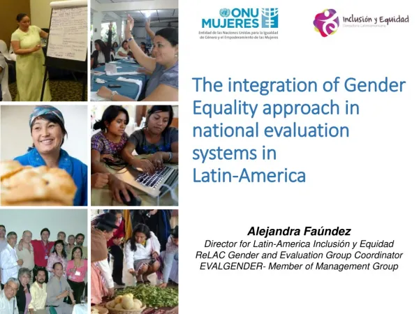 The integration of Gender Equality approach in national evaluation systems in Latin-America