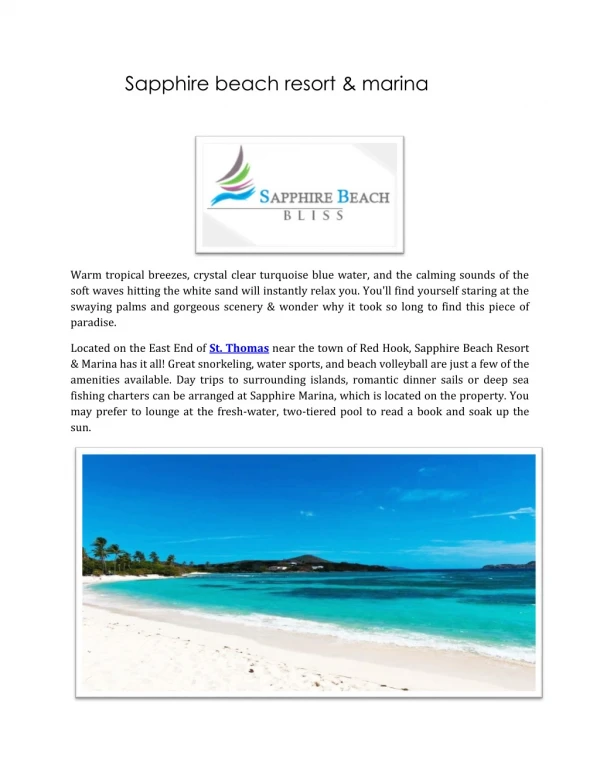 Sapphire Beach bliss | U.S. Virgin Islands vacation rentals.