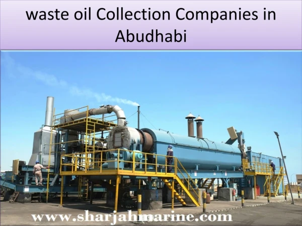waste oil collection companies in Dubai
