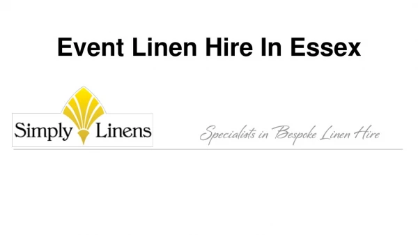 Event Linen Hire In Essex