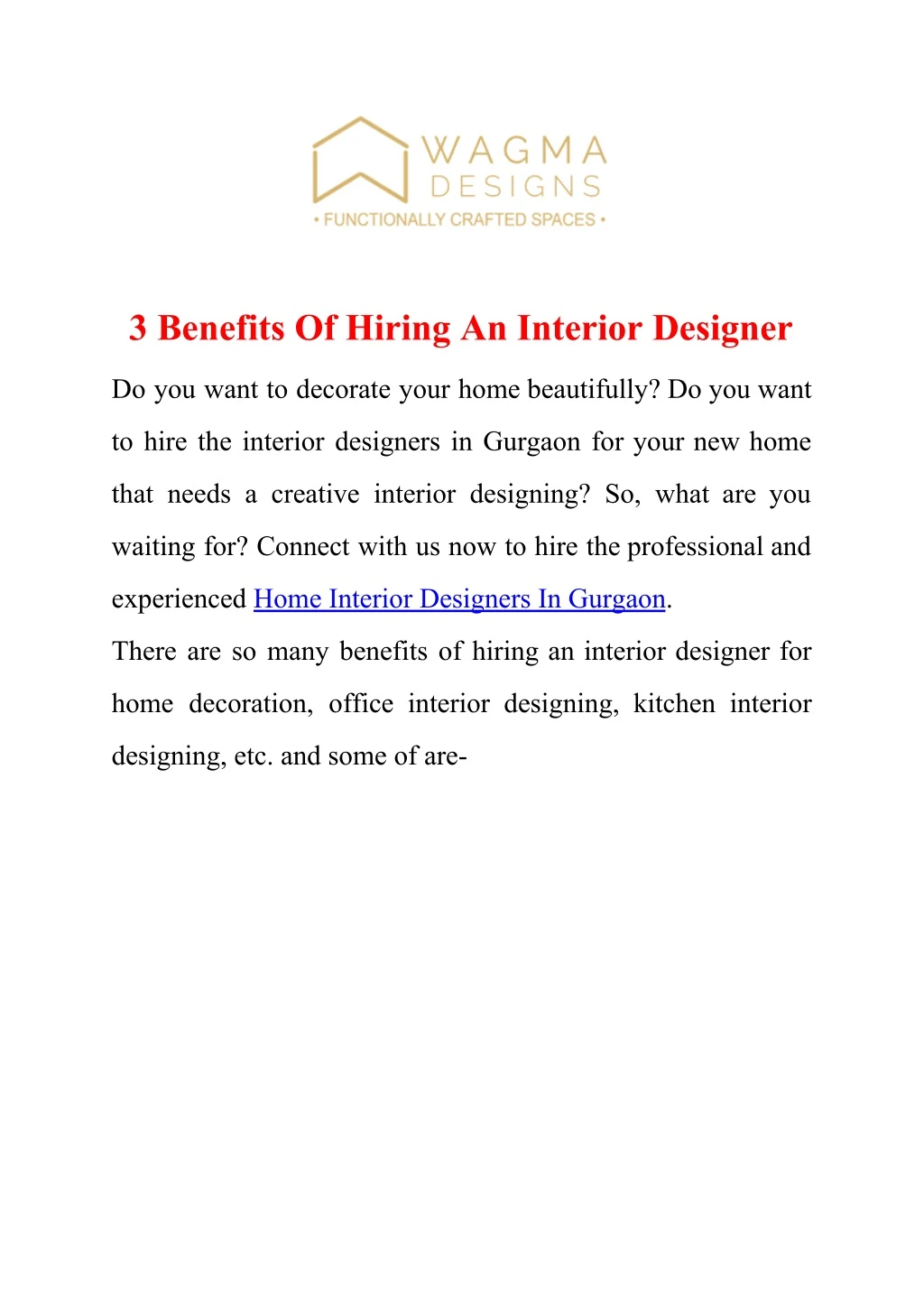 3 benefits of hiring an interior designer