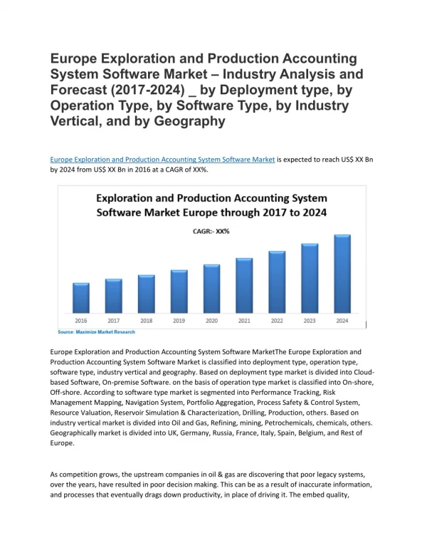 Europe Exploration and Production Accounting System Software Market