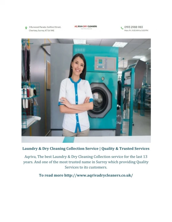 Laundry & Dry Cleaning Collection Service | Quality & Trusted Services