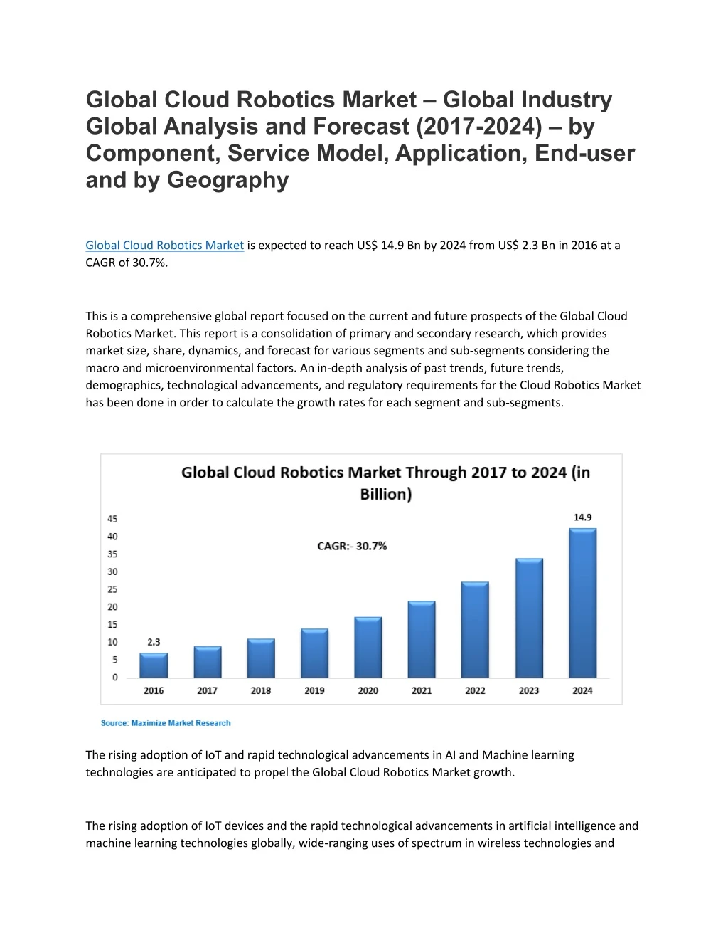 global cloud robotics market global industry