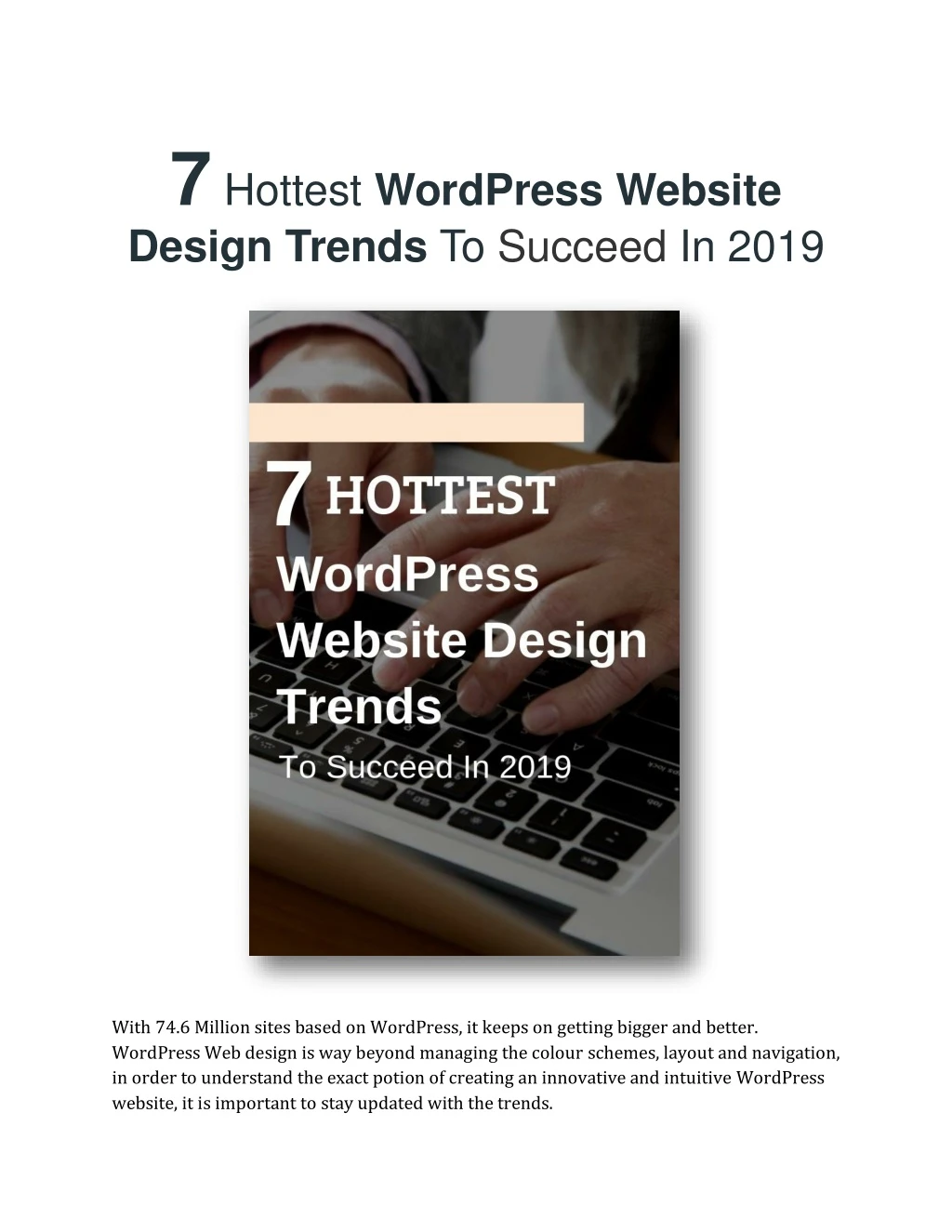 7 hottest wordpress website design trends
