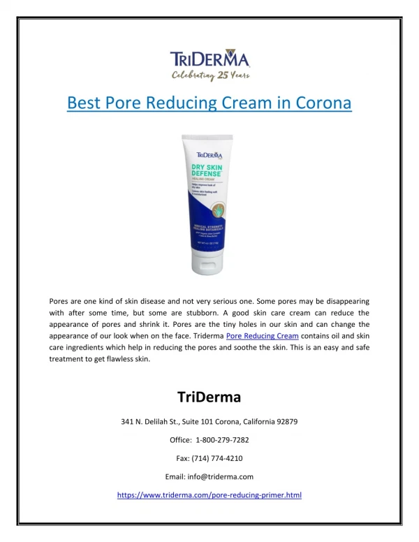 Best Pore Reducing Cream in Corona