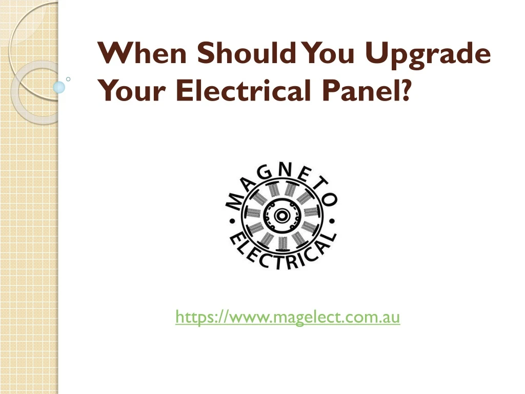 when should you upgrade your electrical panel