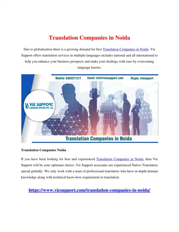 Translation Companies in Noida