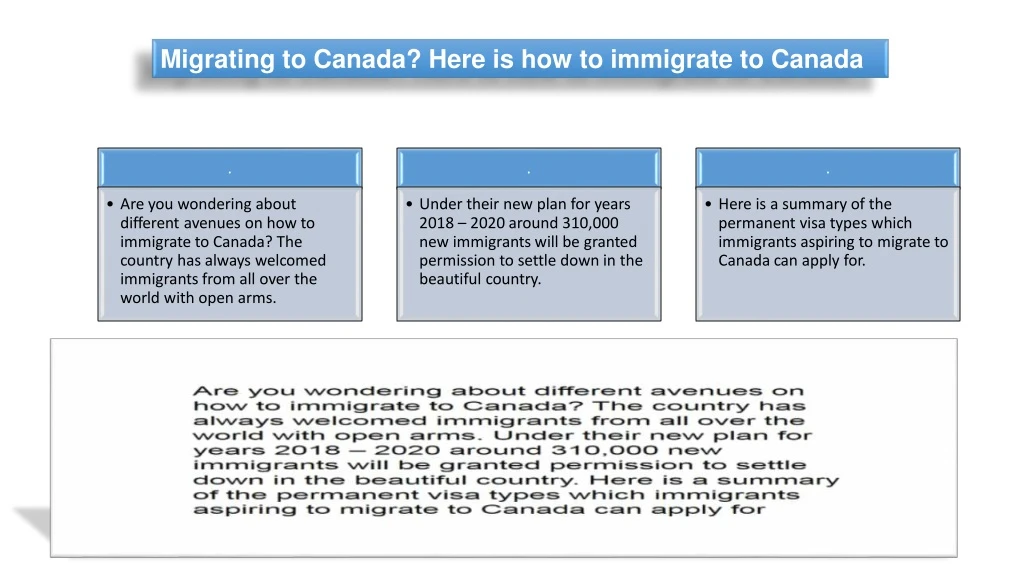 migrating to canada here is how to immigrate