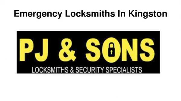 Emergency Locksmiths In Kingston