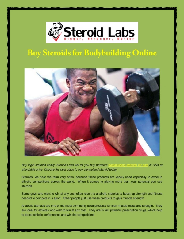 Buy Steroids for Bodybuilding Online
