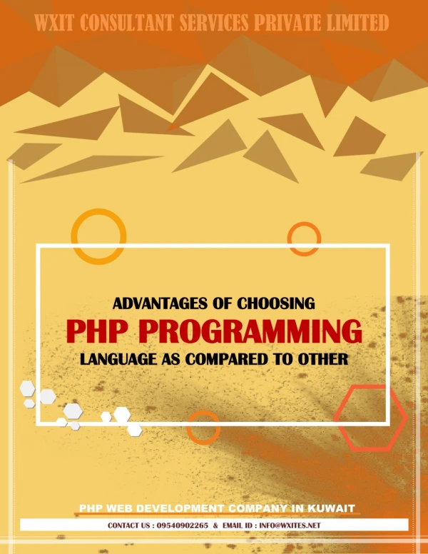 Advantages of Choosing PHP Programming Language As Compared to Others