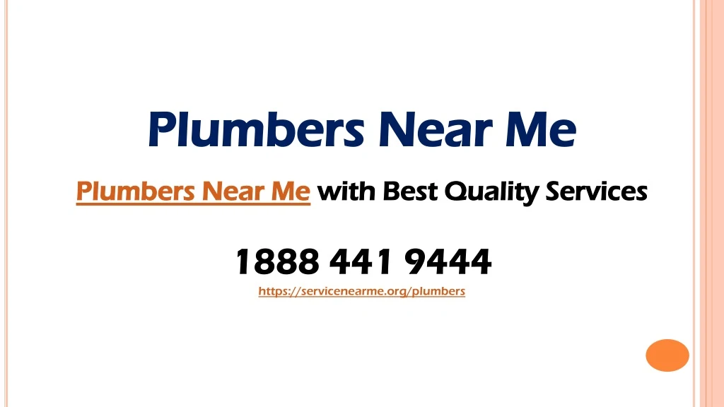 plumbers near me