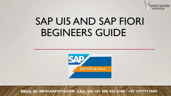 SAPUI5 Training Material PDF| SAP UI5 PDF
