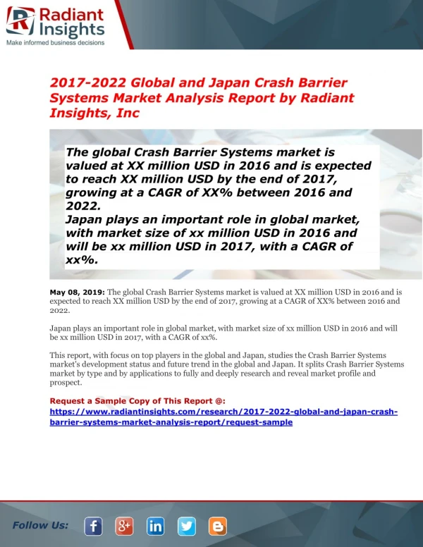 Crash Barrier Systems Market Production, Sales, Consumption and Growth by 2022