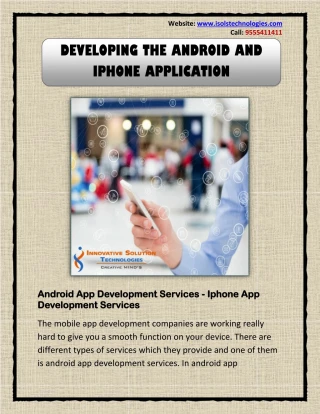 Android App Development Services - Iphone App Development Services - slide 1