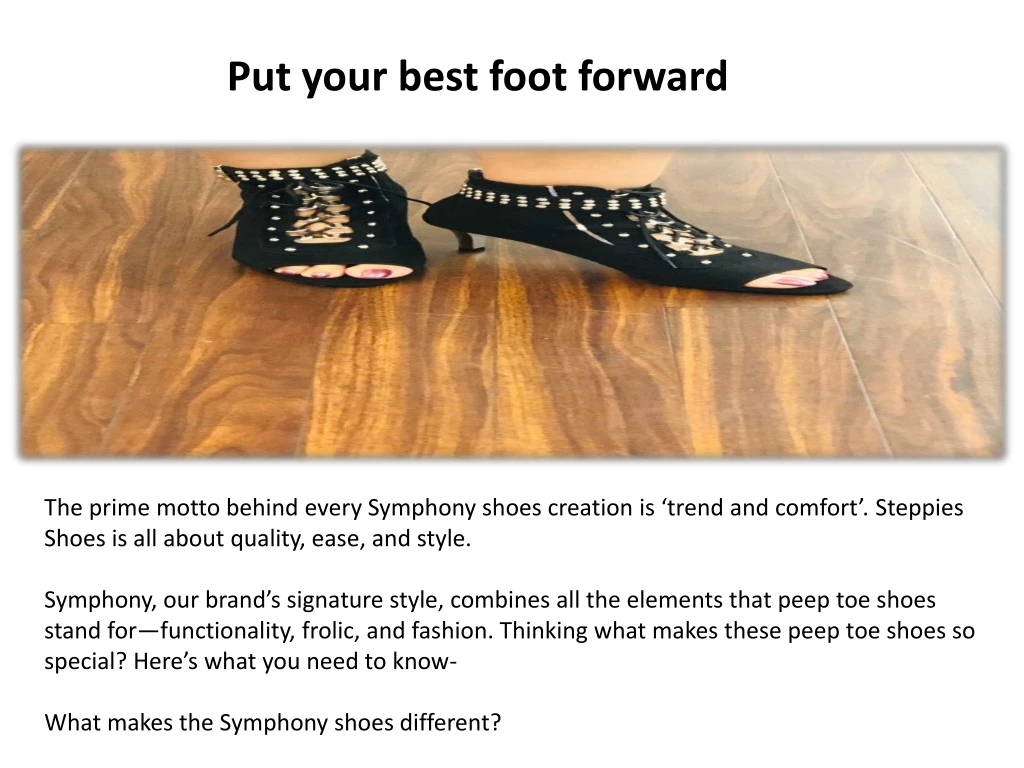 put your best foot forward