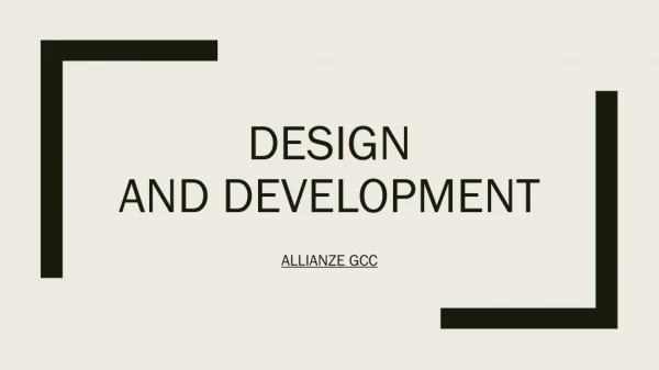 Design and Development Services