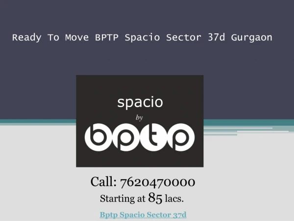 BPTP Projects sector 37d Gurgaon