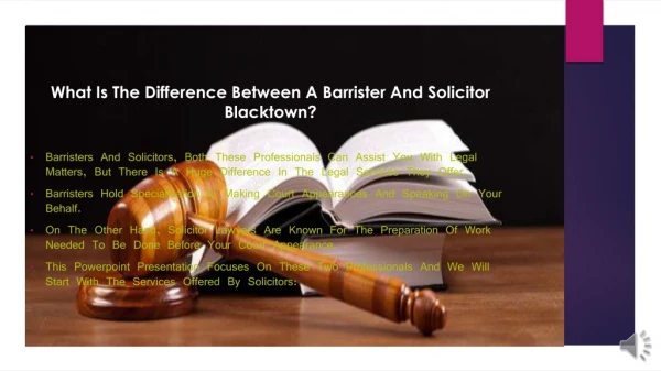 What Is The Difference Between A Barrister And Solicitor Blacktown?