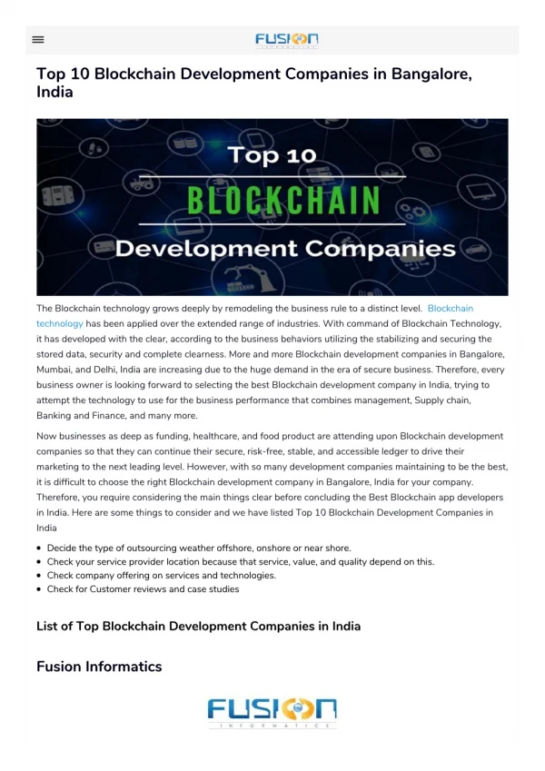 blockchain development companies in india