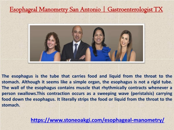 Esophageal Manometry San Antonio | Gastroenterologist TX