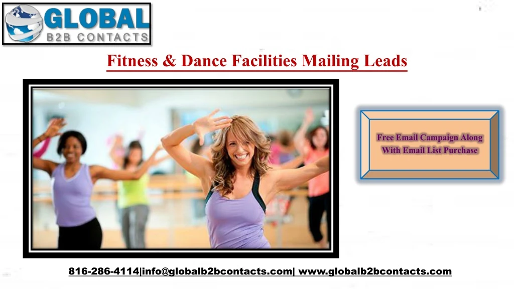 fitness dance facilities mailing leads