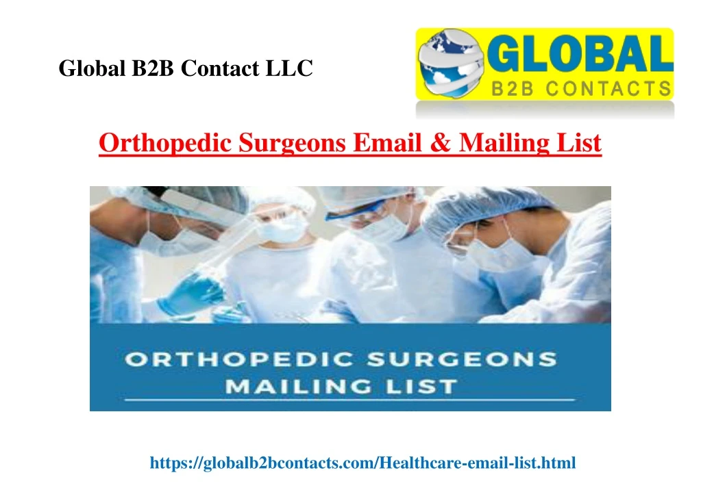 orthopedic surgeons email mailing list