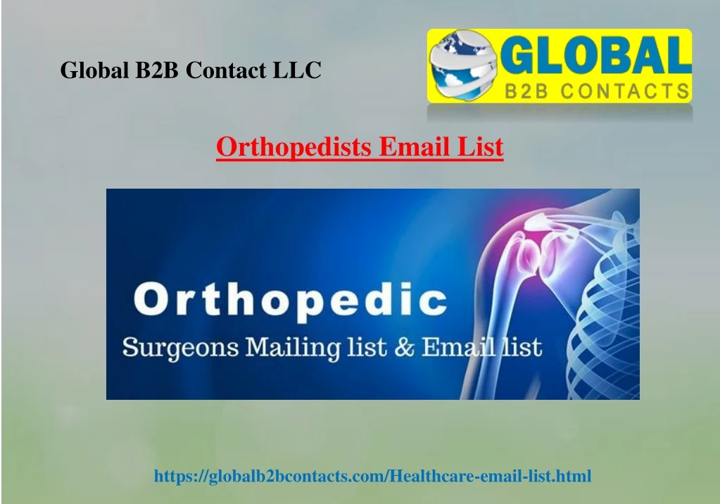 orthopedists email list