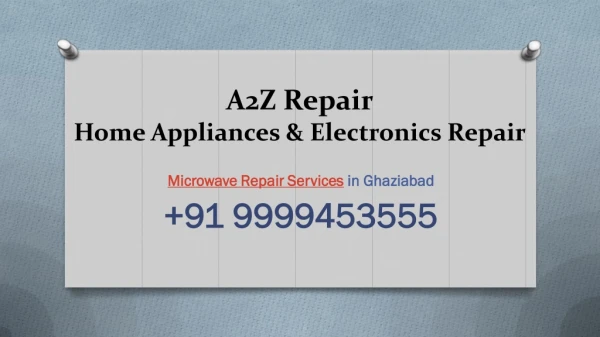 Microwave Repair Services in Ghaziabad
