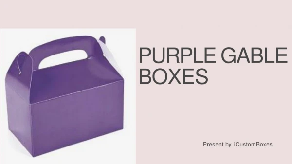 Purple Gable Boxes by iCustomBoxes
