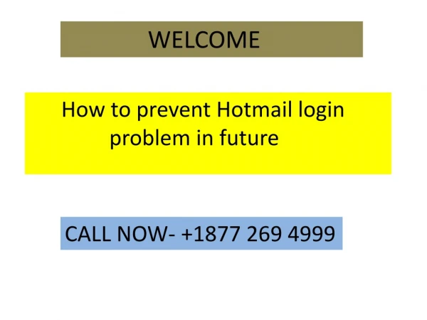 How to prevent hotmail login issues in future